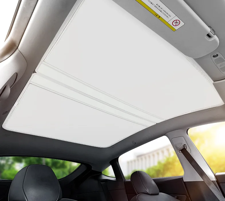 Interior view with shades fitted around the cabin